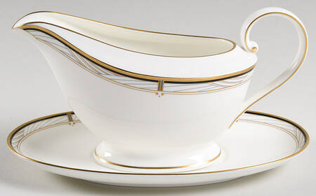 Tuscany Black Gravy Boat & Underplate by Mikasa