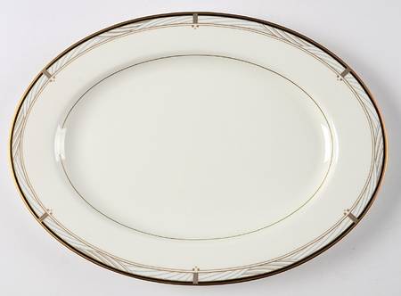 Tuscany Black 12" Oval Serving Platter by Mikasa