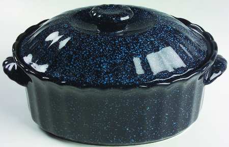 Ultrastone Black Granite 2 Quart Oval Covered Casserole