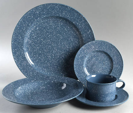 Ultrastone Country Blue 5 Piece Place Setting