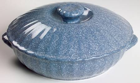 Ultrastone Country Blue 1.5 Qt Round Covered Casserole