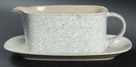 Ultrastone Beige Gravy Boat & Underplate
