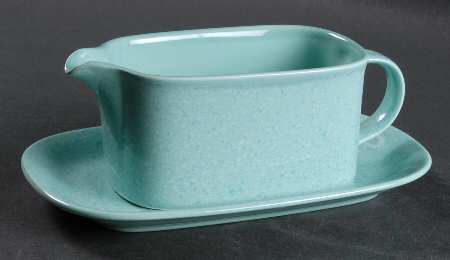Ultrastone Sea Green Gravy Boat & Underplate