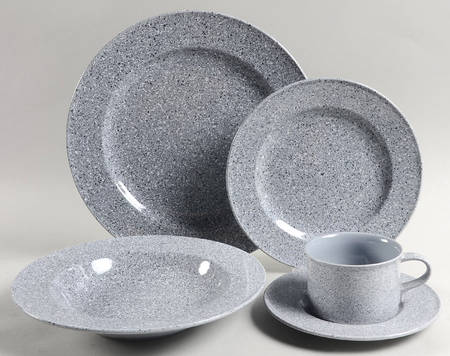 Ultrastone Grey 5 Piece Place Setting
