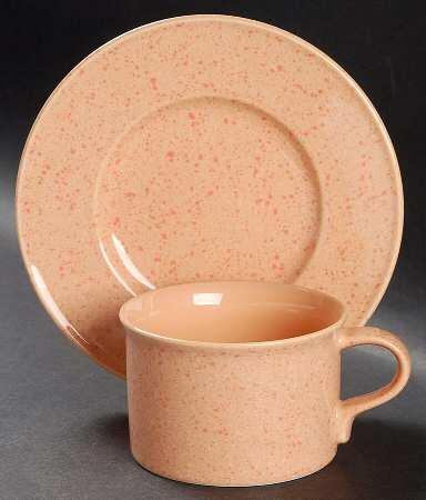 Ultrastone Melon Flat Cup & Saucer Set