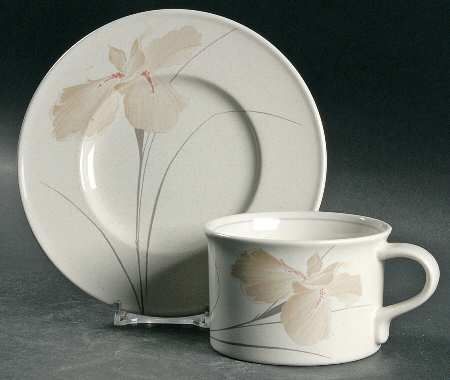 Upscale Flat Cup & Saucer Set