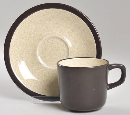 Vanilla Flat Cup & Saucer Set