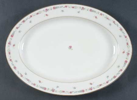 Vassar Rose 14" Oval Serving Platter