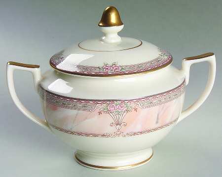 Venetian Marble Sugar Bowl & Lid