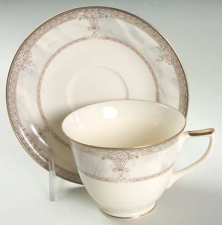 Venetian Sky Footed Cup & Saucer Set
