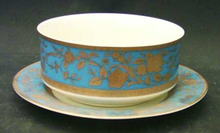 Victorian Blue Gravy Boat & Underplate