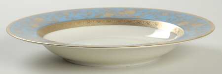 Victorian Blue Rim Soup Bowl