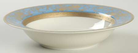 Victorian Blue Rim Fruit/Dessert (Sauce) Bowl