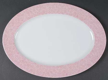 Vibrations Pink 15" Oval Serving Platter