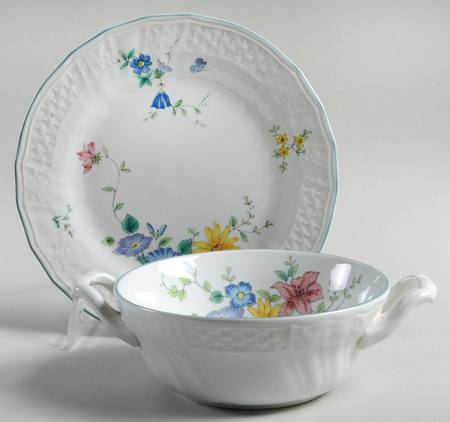 Victoria Cream Soup Bowl & Bread Plate/Saucer Set