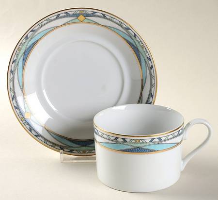 Vintage Gold Flat Cup & Saucer Set