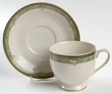 Victorian Manor Footed Cup & Saucer Set