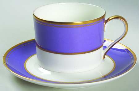 Violet Flat Cup & Saucer Set