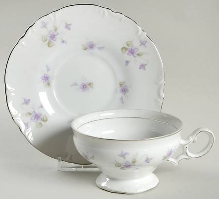 Violetta Footed Cup & Saucer Set