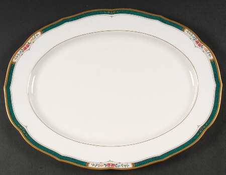 Victorian Rose 14" Oval Serving Platter