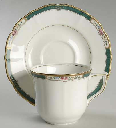 Victorian Rose Flat Cup & Saucer Set