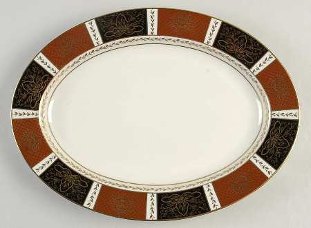 Villa Trianon Cinnabar 14" Oval Serving Platter