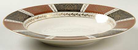 Villa Trianon Cinnabar Rim Soup Bowl