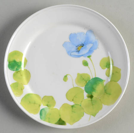 Water Lilies Blue Bread & Butter Plate