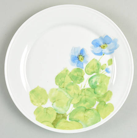 Water Lilies Blue Salad Plate