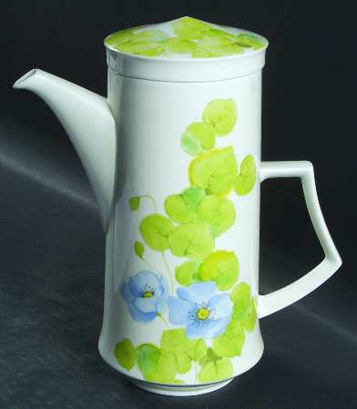 Water Lilies Blue Coffee Pot & Lid