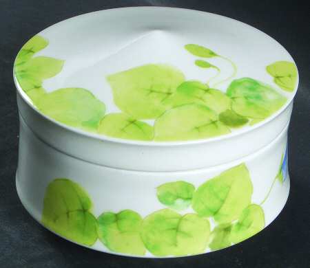 Water Lilies Blue Sugar Bowl & Lid