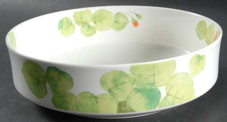 Water Lilies Peach 9" Round Vegetable Bowl