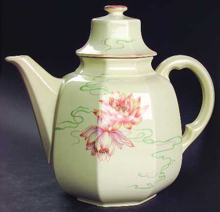 Water Lilies Peach Coffee Pot & Lid