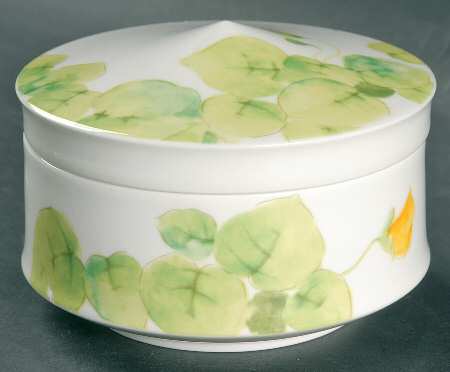 Water Lilies Yellow Sugar Bowl & Lid by Mikasa