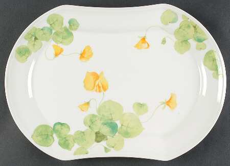 Water Lilies Yellow 14" Oval Serving Platter