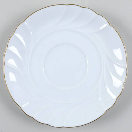Wedding Band Gold Saucer for Cream Soup Bowl