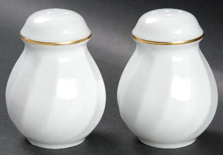 Wedding Band Gold Salt & Pepper Set