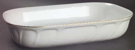 Wedding Band Gold 10" Rectangular Baker