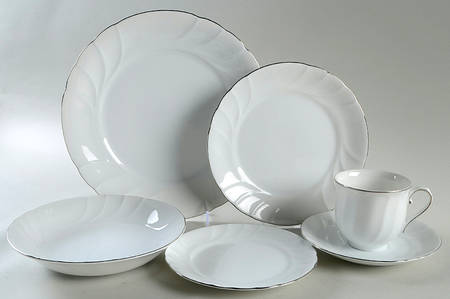 Wedding Band Platinum 5 Piece Place Setting