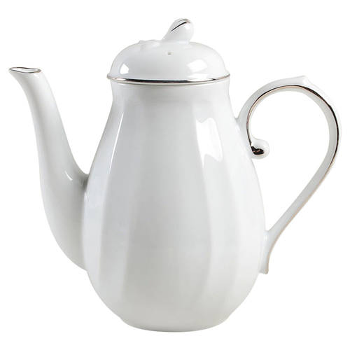 Wedding Band Platinum Coffee Pot & Lid