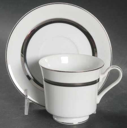 Wedding Ring Footed Cup & Saucer Set