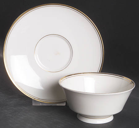 Wheaton Footed Cream Soup Bowl & Saucer Set by Mikasa