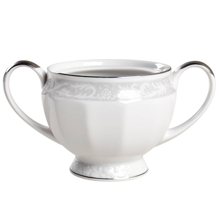 White Lace Sugar Bowl No Lid