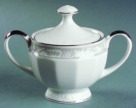 White Lace Sugar Bowl & Lid