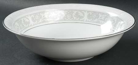White Lace 9" Round Vegetable Bowl