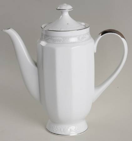 White Lace Coffee Pot & Lid