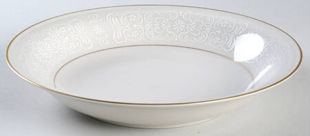 White Lace Coupe Soup Bowl