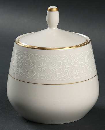 White Lace Sugar Bowl & Lid