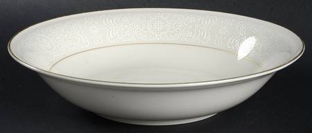 White Lace 9" Round Vegetable Bowl