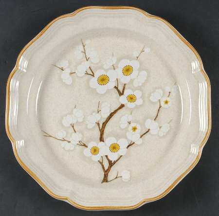 White Petals 12" Chop Plate (Round Platter)